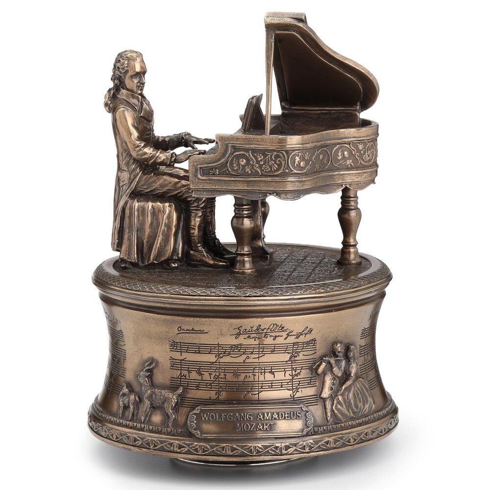 6650 5 7/8 Inch Mozart The Magic Flute Spinning Music Box